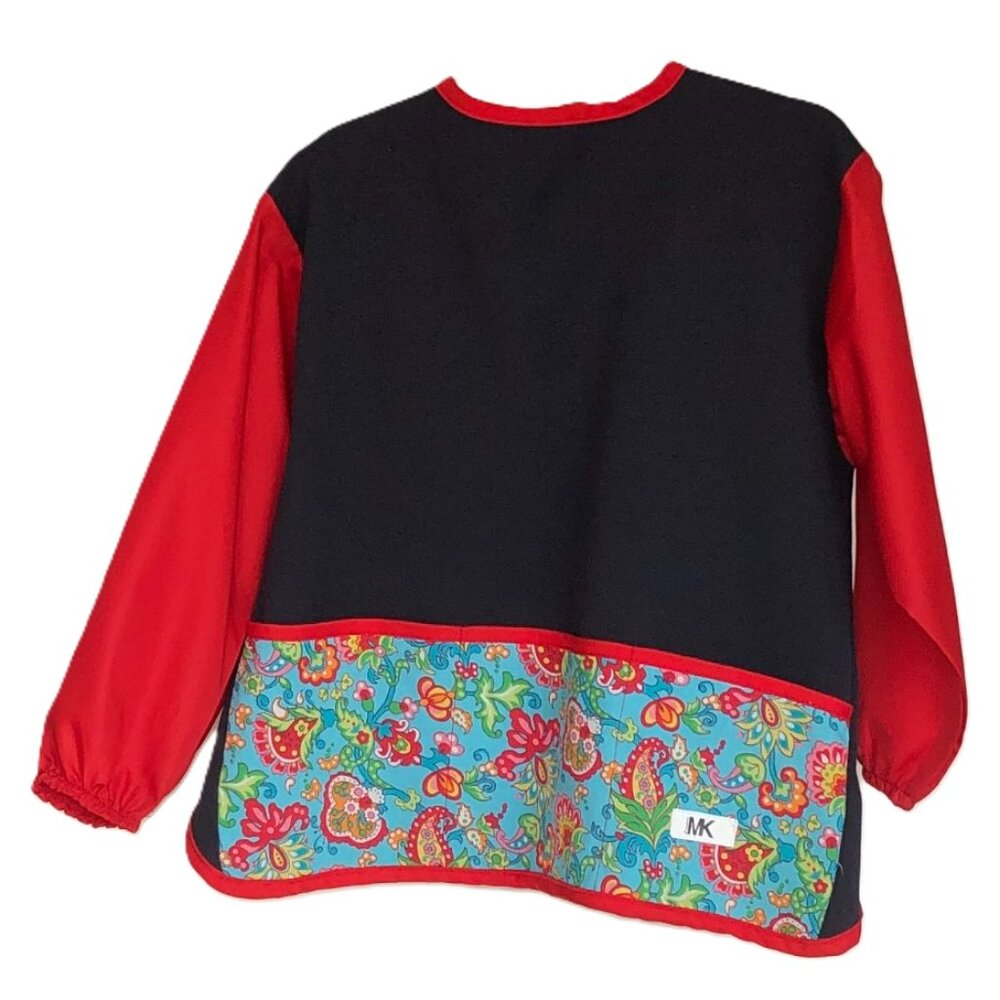 NWT Kid Long Sleeve Craft Smock Apron w/3 Pockets Made in Quebec by Creation MK